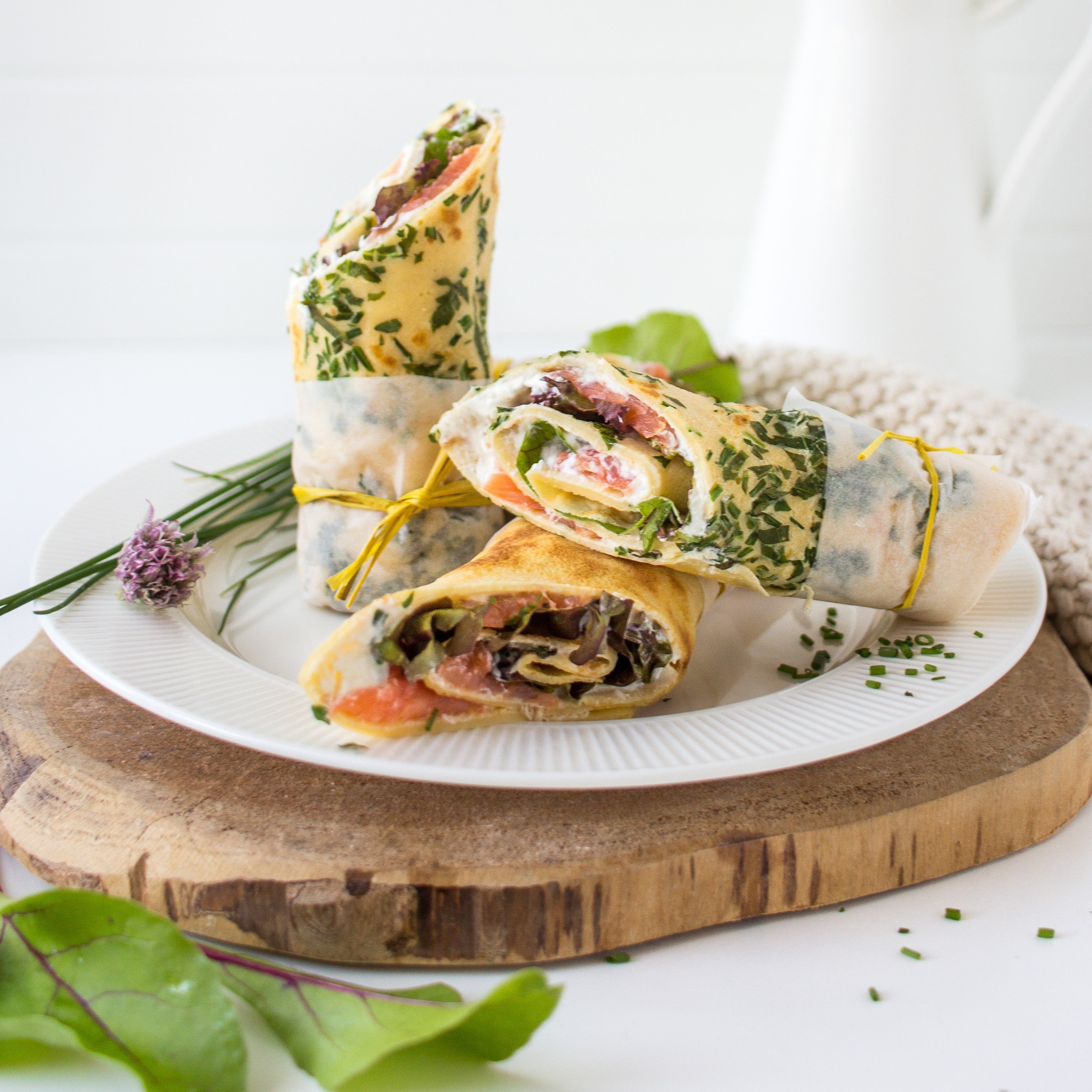 Kräuter-Wraps mit Microgreens
