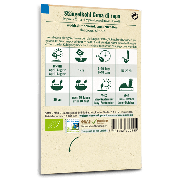Samen Maier Stängelkohl, Cima di rapa